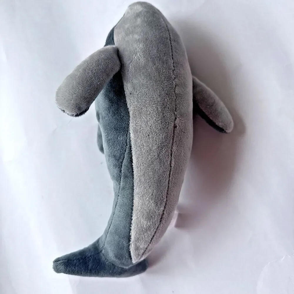 The Petting Zoon Plush Dolphin Model Slapstix gray 10 inch